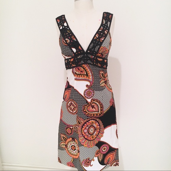 Trina Turk Cotton Sheath Dress Medallion P… - Picture 1 of 8